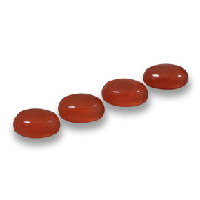 Gemas de Ágata Roja Anaranjada natural de 2.50 ct, Corte Óvalo, Translúcido