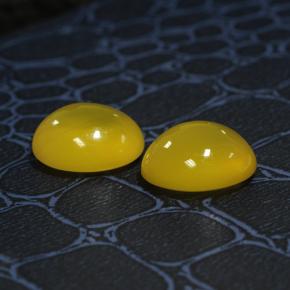 Gemas de ágata amarillo natural de 8,19 ct, corte óvalo, translúcido
