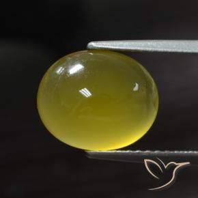 Ágata Amarillo púrpura natural de 2.95 ct, Ovalada, Translúcido