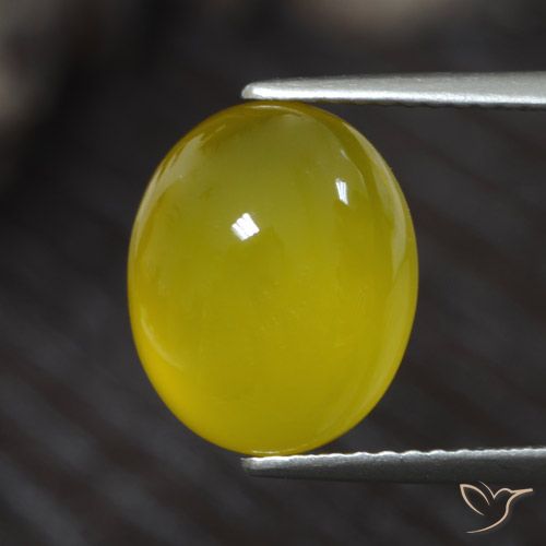 4.55ct Natural Amarillo claro medio Ágata, Ovalada, Translúcido
