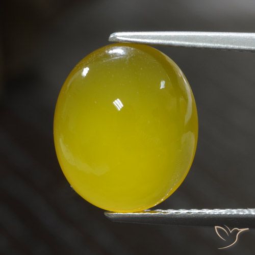 4.81ct Natural Amarillo miel claro Ágata, Ovalada, Translúcido