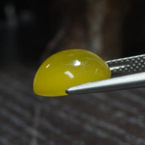 Ágata amarillo natural de 5,00 ct, corte óvalo, translúcido