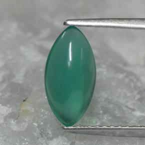Ágata Verde medio natural de 1.52 ct, Marquesa, Translúcido