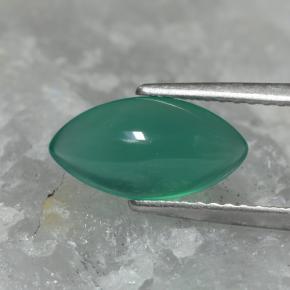 Ágata Verde medio natural de 1.52 ct, Marquesa, Translúcido