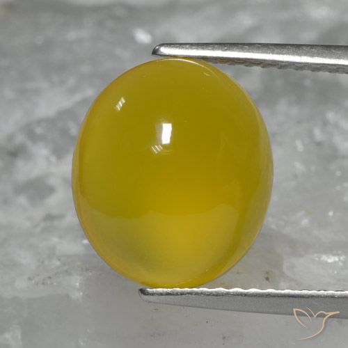4.62ct Natural Amarillo miel Ágata, Ovalada, Translúcido