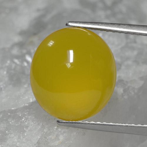 6.76ct Natural Dorado amarillento Ágata, Ovalada, Translúcido