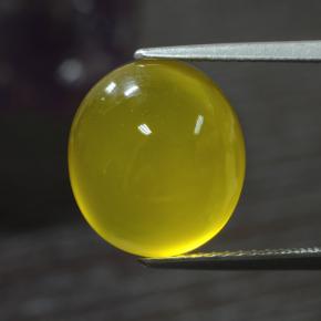 Ágata amarillo natural de 5,52 ct, corte óvalo, translúcido