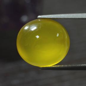 Ágata amarillo natural de 5,52 ct, corte óvalo, translúcido
