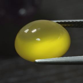 Ágata amarillo natural de 5,52 ct, corte óvalo, translúcido