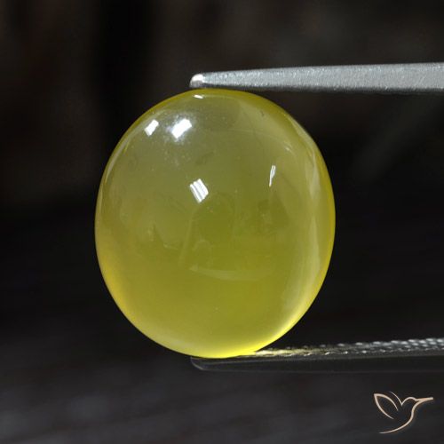 6.54ct Natural Amarillo claro Ágata, Ovalada, Translúcido