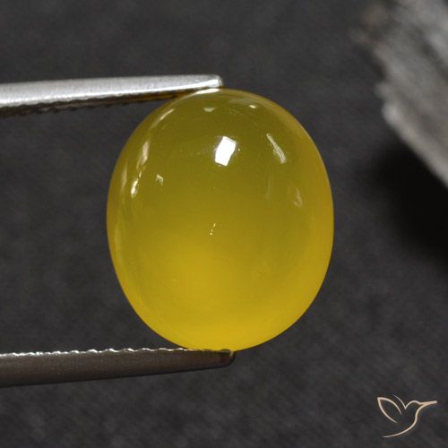 5.84ct Natural Amarillo medio Ágata, Ovalada, Translúcido