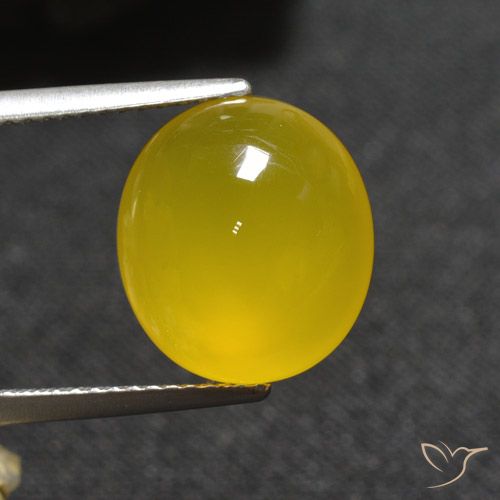 5.93ct Natural Dorado amarillento Ágata, Ovalada, Translúcido