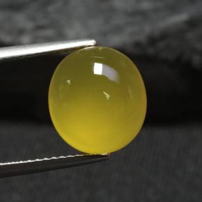 Ágata Dorado amarillento natural de 4.42 ct, Corte Óvalo, Translúcido