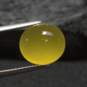 Ágata Dorado amarillento natural de 4.42 ct, Corte Óvalo, Translúcido