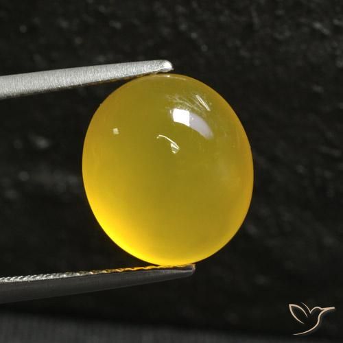 5.38ct Natural Amarillo miel Ágata, Ovalada, Translúcido