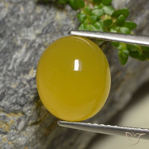 4.42ct Natural Amarillo púrpura Ágata, Ovalada, Translúcido