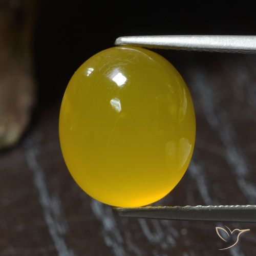 5.94ct Natural Amarillo miel Ágata, Ovalada, Translúcido