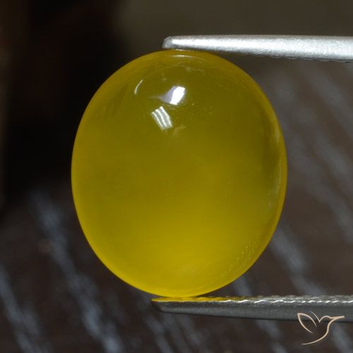 5.41ct Natural Amarillo medio Ágata, Ovalada, Translúcido