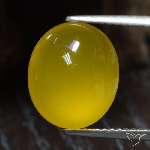 4.97ct Natural Amarillo miel Ágata, Ovalada, Translúcido