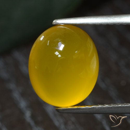 3.72ct Natural Amarillo miel Ágata, Ovalada, Translúcido