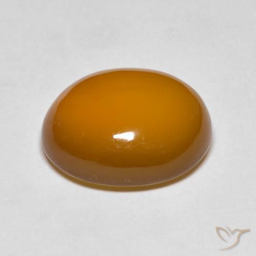 Ágata Marrón naranja natural de 5.53 ct, Ovalada, Translúcido