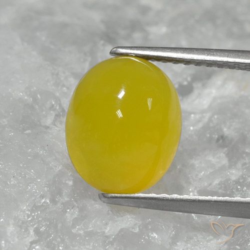 3.62ct Natural Amarillo miel Ágata, Ovalada, Translúcido