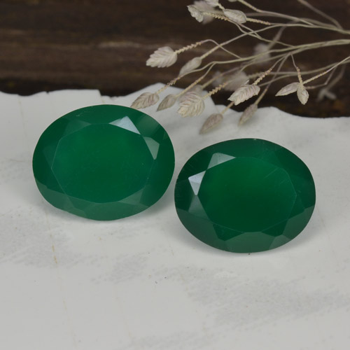 Gemas de ágata verde natural de 6,74 ct, corte óvalo, translúcido
