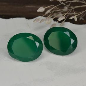 Gemas de ágata verde natural de 6,74 ct, corte óvalo, translúcido