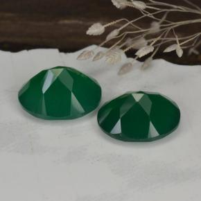 Gemas de ágata verde natural de 6,74 ct, corte óvalo, translúcido
