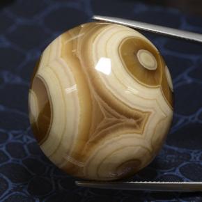 Ágata multicolor natural de 92,48 ct, corte óvalo, opaco