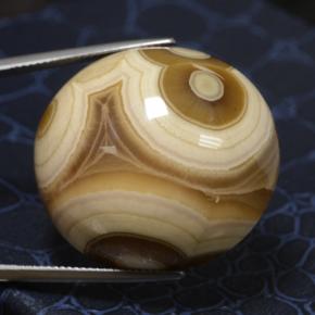 Ágata multicolor natural de 92,48 ct, corte óvalo, opaco