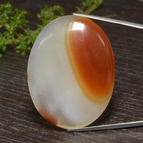 Ágata multicolor natural de 84,57 ct, corte óvalo, translúcido