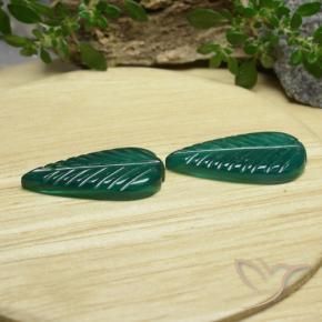Gemas de Ágata Verde natural de 8.76 ct, Elegante, Translúcido