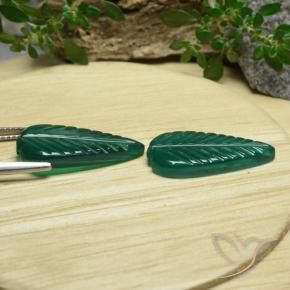 Gemas de Ágata Verde natural de 8.76 ct, Elegante, Translúcido