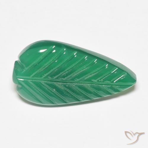 Ágata Verde medio natural de 5.62 ct, Elegante, Translúcido