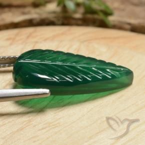 Ágata Verde medio natural de 5.78 ct, Elegante, Translúcido