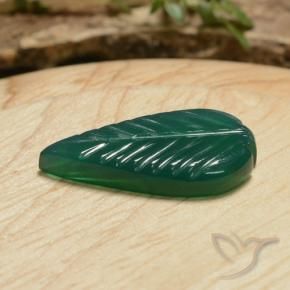 Ágata verde natural de 5,23 ct, forma elegante, translúcido