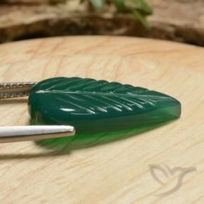 Ágata verde natural de 5,23 ct, forma elegante, translúcido