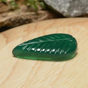 Ágata verde natural de 6,14 ct, forma elegante, translúcido