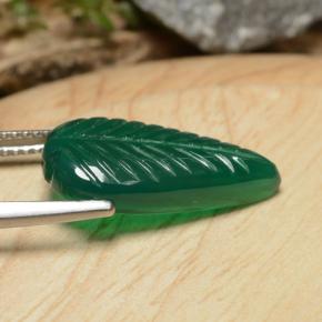 Ágata verde natural de 6,14 ct, forma elegante, translúcido