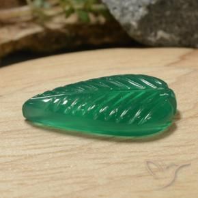 Ágata verde natural de 5,30 ct, forma elegante, translúcido