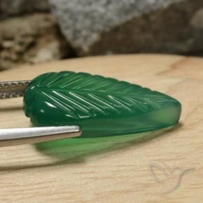 Ágata Verde amarillento natural de 5.52 ct, Elegante, Translúcido
