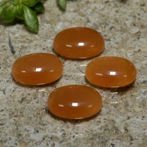 Gemas de Ágata Naranja rojizo natural de 2.68 ct, Corte Óvalo, Translúcido