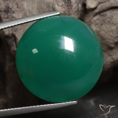 29.91ct Natural Verde medio Ágata, Redondo, Translúcido