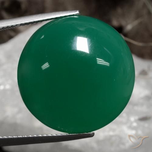 30.19ct Natural Verde medio Ágata, Redondo, Translúcido