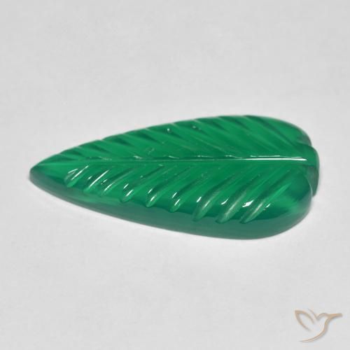 Ágata Verde intenso medio natural de 4.30 ct, Elegante, Translúcido