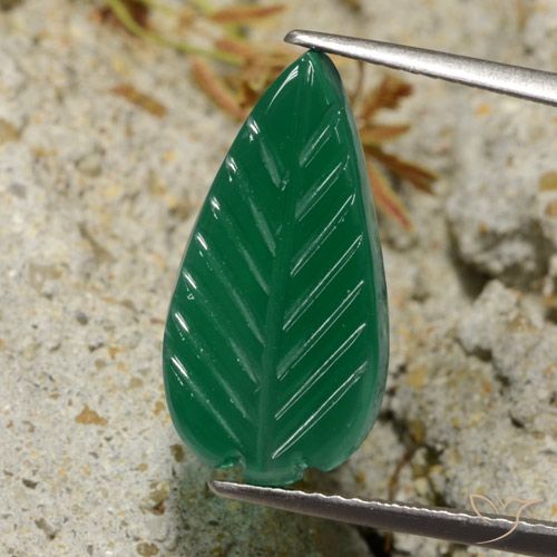 5.00ct Natural Verde medio Ágata, Elegante, Translúcido