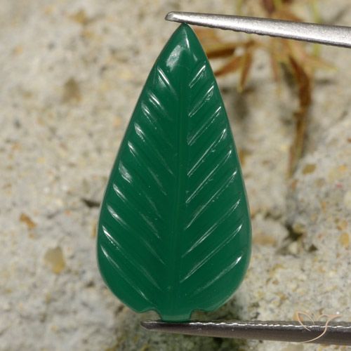 6.30ct Natural Verde medio Ágata, Elegante, Translúcido