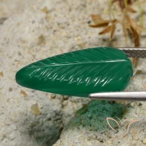 Ágata Verde medio natural de 6.30 ct, Elegante, Translúcido