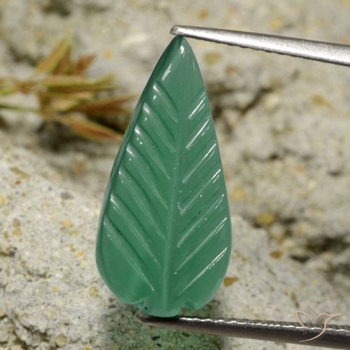 4.04ct Natural Verde cálido Ágata, Elegante, Translúcido